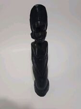 Vintage African Wooden Hand Carved Folk Art Primitive Woman Tanzania picture