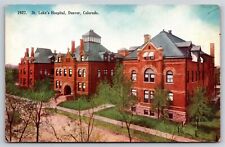 Denver Colorado~Air View St Luke's Hospital~Vintage Postcard picture