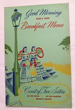Court of Two Sisters Vintage Breakfast Menu New Orleans picture