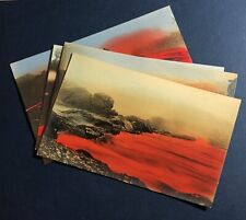 Lot of 4 Postcards RPPC Hawaiian Volcanic Lava Flows c1920 picture