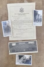 Antique WWI US Army Military Order of Induction & Photo Doughboy Soldier Photos picture