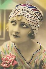 Vintage Hand Tinted Photo ... French Flapper Era Woman ... Vintage Print 4x6 picture
