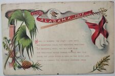 Vintage Postcard Alabama Motto Poem Flag AA12 picture