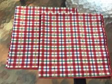 Longaberger Cherry Red Plaid   1 Set Of 2 Napkins 2363931 New picture