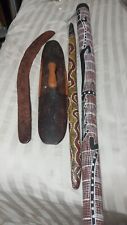 Rare Australian Aboriginal Didgeridoo, Club, Karli,and Shield picture