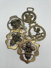 Brass Horse Medallion Bundle  / Antique / Lot of 5 picture