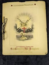 Antique Knights Templar Of Pennsylvania 1910 Annual Conclave Program Lancaster  picture
