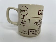Vtg 1981 Compu-Mug Coffee Cup Computer Flow Chart Coding Father’s Mother’s Day picture