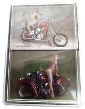 Hot Girls 1948 Indian Chief & 1948 Panhead Motorcycles Playing Card Double Decks picture