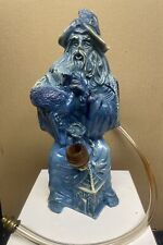 Very Collectable Vintage Blue Wizard Hookah Pipe With Bowl Unused picture