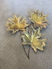 VTG Metal Maple Leaf Clusters Mid Century Modern Wall Art Decor picture