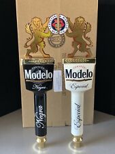 🔥 Modelo Tall “ Dual Lion “ Especial & Negra Cerveza Beer Bar Tap Handle Lot picture