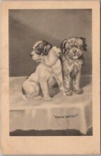 1915 Dog Greetings Postcard 