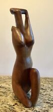 Mid-Century MCM 1971 Modern Abstract  Female Nude Wood Sculpture G. Lynch picture