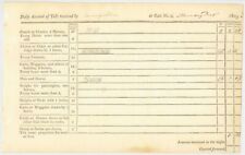 Turnpike Account Sheet dated 1803 - Americana - Early Stocks and Bonds picture
