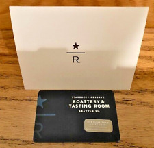 2014 Starbucks SEATTLE RESERVE and ROASTERY card and card holder, VG+ pin intact picture