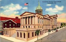 Lancaster PA-Pennsylvania, Lancaster County Court House, Car Vintage Postcard a2 picture