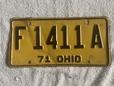 Bent VINTAGE 1971 OHIO LICENSE PLATE See My Other Plates picture
