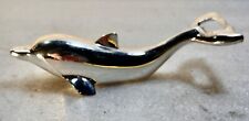 Vintage Dolphin Bottle Opener Kitchen Bar Nautical Sealife Silver Plated 6.5