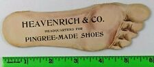 Vintage 1897 Pingree Shoes Detroit Foot Feet Bifold Women Victorian Trade Card picture