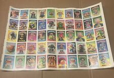 1985 Full Uncut Sheet Garbage Pail Kids Cards Stickers A Series - Needs Framed picture