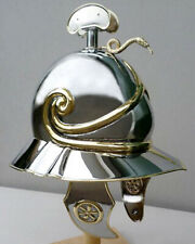 Roman Officer helmet Brass and chrome plated brass Helmet with serpant design picture