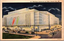 Postcard Posted1942 Municipal Auditorium by Night Kansa City Missouri [bt] picture