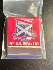 MATCHBOOK - 18TH U.S. INFANTRY -FIGHTING FIRST - DUTY FIRST  - UNSTRUCK BEAUTY picture