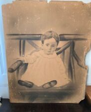 Antique Vintage Baby Photo large 16” X 20” picture