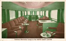 1950 TRAIN POSTCARD: NORTHERN PACIFIC NORTH COAST LIMITED LUXURY LOUNGE picture