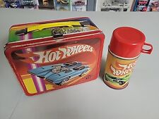 Vintage 1969 HOT WHEELS Metal Lunchbox with Thermos by King Seeley Redline Nice picture