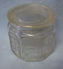 BARBASOL JAR & STRAIGHT RAZOR Vintage Octagon Jar Textured Embossed Letters (A1) picture