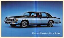 POSTCARD 1979 Caprice Classic blue 4 door sedan automobile advertisement picture
