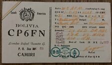 QSL Card - Camiri Bolivia  Leandro Rafael Barretto CP6FN 1969 Postcard picture