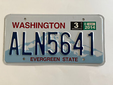 2014 Washington License Plate MINT/New Old Stock Natural Sticker NICE picture