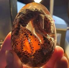 Crystal Dragon Egg Lava Dinosaur Egg Statue - Orange picture
