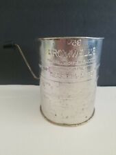 VINTAGE BROMWELL'S’ #39 MEASURING FLOUR SIFTER 3 CUP WORKING CONDITION MICHIGAN  picture