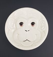 Vintage Fitz & Floyd Monkey Trinket Dish Wall Art 1975 Ceramic 3D Raised Image picture