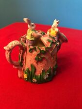 VINTAGE 1995 KURT ADLER EASTER WATERING CAN SHOE HOUSE HINGED DECORATION 90s picture