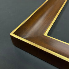 Scoop Profile, 22k Gold Leaf On Top & Lip, Painted Panel, Chocolate Brown, USA picture