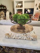 Cast Iron Open Basket Pedestal Planter, French Country, Vintage Urn picture