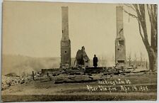 Rare April 14, 1908 Rockingham, Vermont Real Photo Postcard “After the Fire” picture