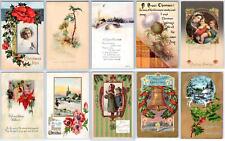 LOT/10 ANTIQUE CHRISTMAS VINTAGE POSTCARDS*EARLY 1900's*CONDITION VARIES #40 picture