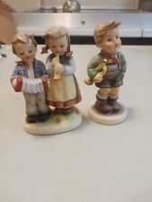 Lot Of 2 HUMMEL GOEBEL FIGURINES KIDS PLAYING INSTRUMENTS  picture