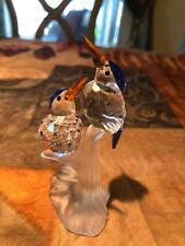 Swarovski Crystal Malachite Kingfishers 623323 No Box RARE - EXCELLENT CONDITION picture