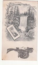 Andrew Boutin Millinery Fancy Goods Burlington Vermont Waterfall Vic Card c1880s picture