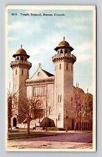 Denver CO-Colorado, Temple Emanuel, Antique, Vintage Souvenir Postcard picture