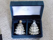Godinger Silver Treasures Christmas Tree Salt & Pepper Shakers--FREE SHIPPING picture