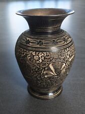 Hand Crafted Brass Flower Vase With Bidri Nakkashi Work Table Decor picture
