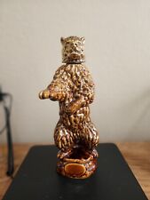 Vtg 1968 Ezra Brooks Empty Whiskey Decanter Brown Grizzly Bear picture